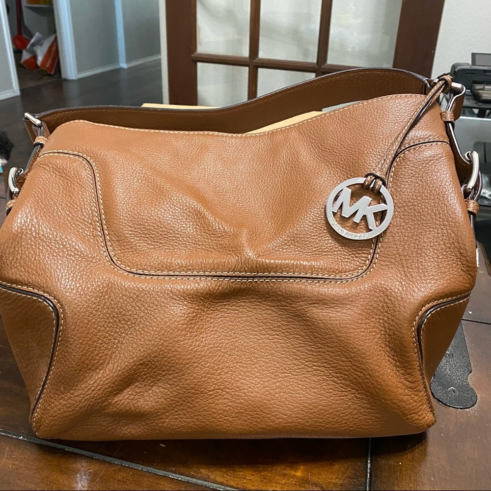 Michael Kors large brown leather hobo